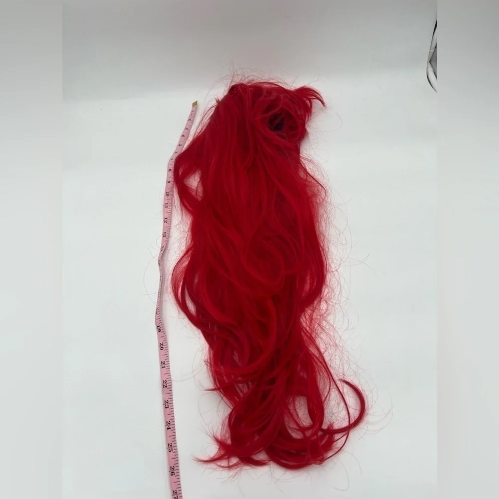 Red Anime Style Wig Long Synthetic Hair